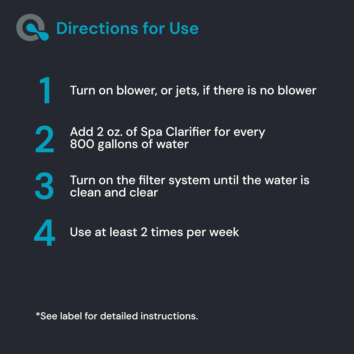 AquaDoc Hot Tub Clarifier - Spa Clarifier for Cloudy Water Treatment 16oz