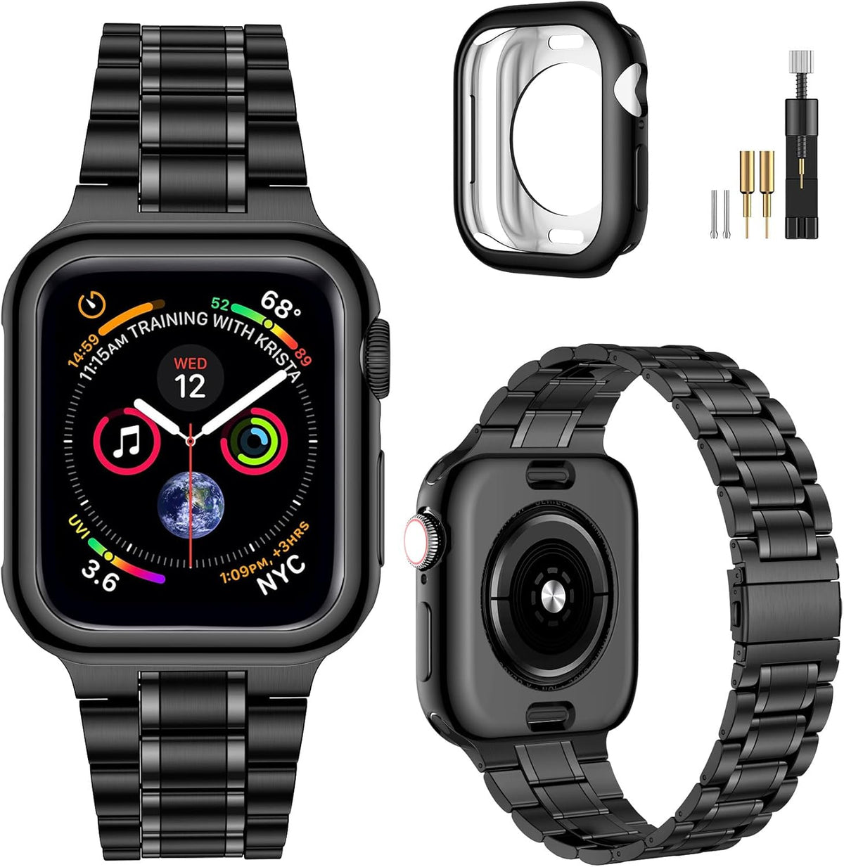 MioHHR Solid Stainless Steel Bands for Apple Watch 42mm (Series 11 10)