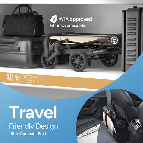 Mompush Jeto Ultra-Lightweight Travel Stroller Only 9.8lbs