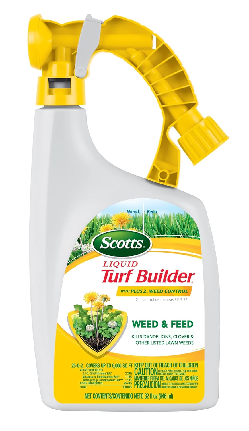 Scotts Liquid Turf Builder with Plus 2 Weed Control, 32 fl. oz.