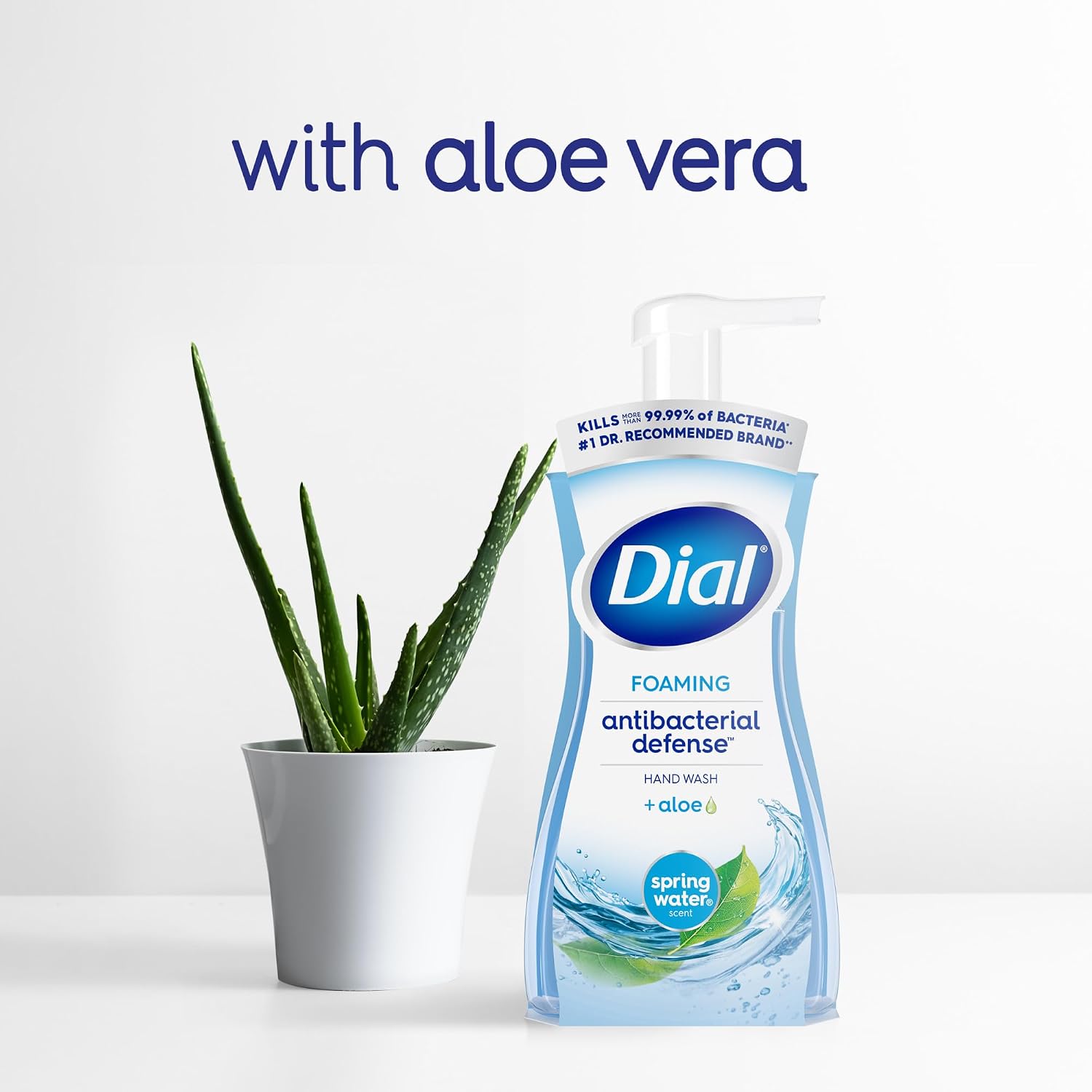 Dial Antibacterial Foaming Hand Soap, Spring Water Scent, 7.5 Fl Oz, 6-Pack