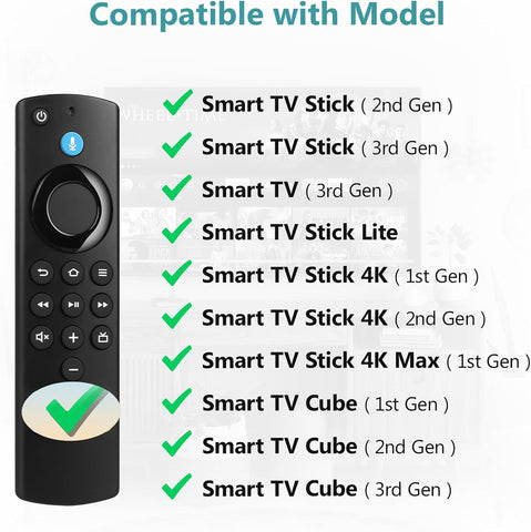 Replacement Remote for All Fire Series,Remote for TV Stick (HD, 4K, 4K Max, Lite),TV Cube,Remote for Insignia,TCL,3rd Gen Fire Smart TVs with Voice