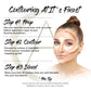 Aesthetica Cosmetics Cream Contour and Highlighting Makeup Kit - Contouring Foundation/Concealer Palette - Vegan & Cruelty Free - Step-by-Step Instructions Included