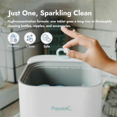 Papablic Official Detergent Soap Tablets for Bottle Washer, 120Pcs