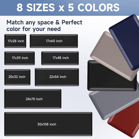 4/5 Inch Thick Kitchen Mats for Floor, StepRite Kitchen Rug for Standing