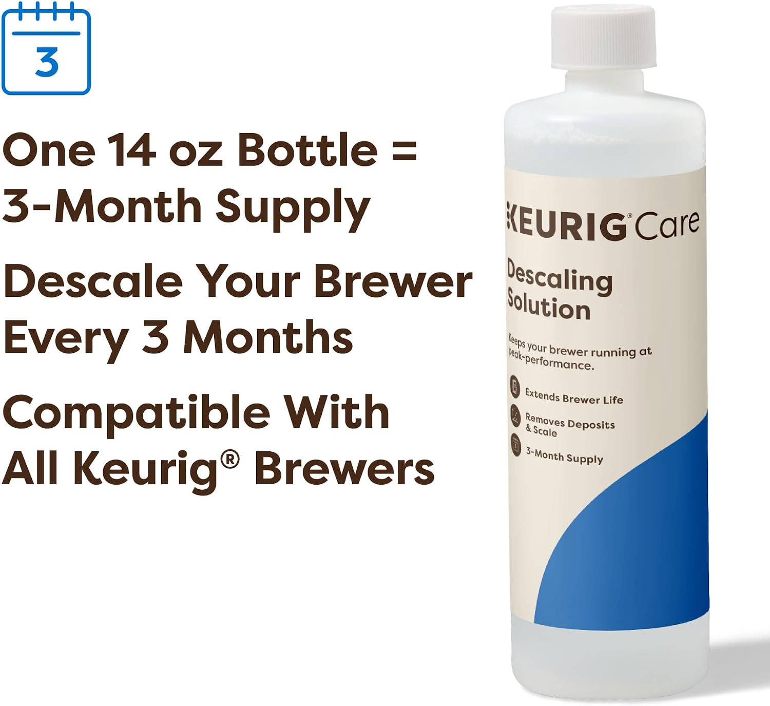 Keurig Brewer Cleanse Kit For Brewer Descaling and MaintenanceIncludes Descaling Solution & Rinse Pods, Compatible with Keurig Classic/1.0 & 2.0 K-Cup Pod Coffee Makers, 5 Count
