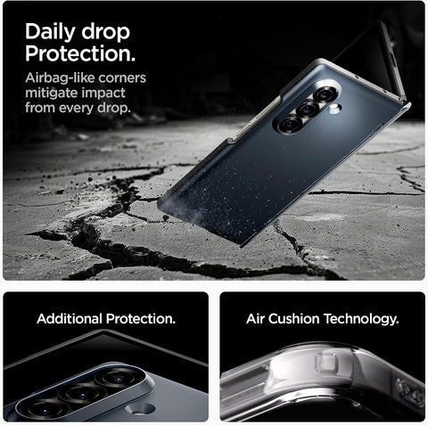 Spigen for Galaxy Z Fold 7 Case, Slim Armor Pro MagFit [Hinge Protection] [Fast Wireless Charging/Magnet for Galaxy] - Metal Slate