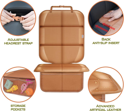 Meolsaek Car Seat Protector for Child Car Seat，Non-Slip Backing No Imprints