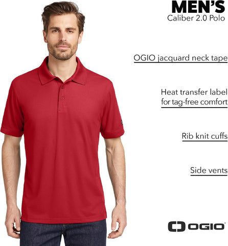 OGIO Unisex Caliber 2.0 Polo | Moisture Wicking Polo Shirt for Men & Women, Collared Shirt for Work, Summer & Golf