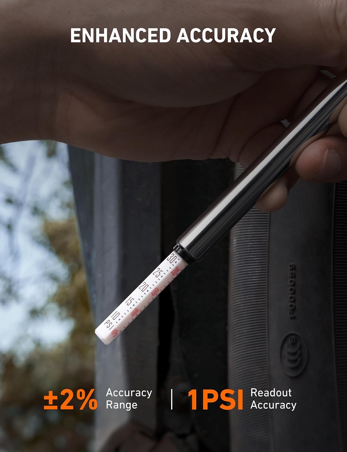 AstroAI Pencil Tire Pressure Gauge, 2 Pack 10-75 PSI Stainless Steel Body