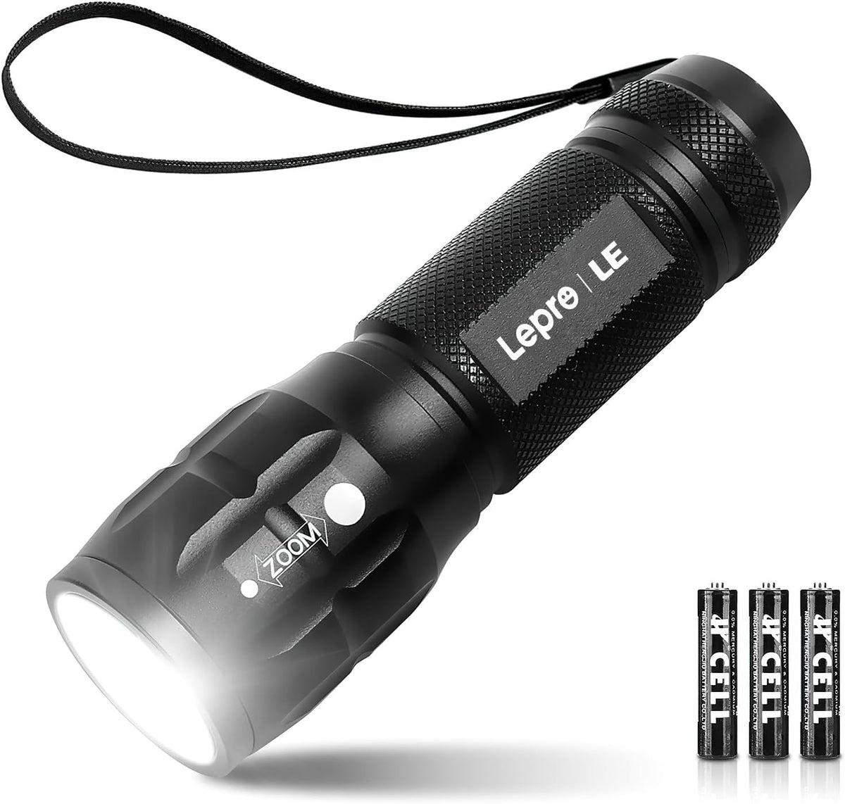 Lepro Lighting Ever LED Flashlight, High Lumens Waterproof Adjustable Focus
