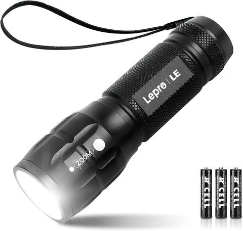 Lepro Lighting Ever LED Flashlight, High Lumens Waterproof Adjustable Focus