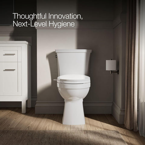 Kohler PureWash M300 Manual Elongated Bidet Toilet Seat, White Handle, Quiet-Close Lid Prevents Slamming, Toilet Bidet, Easy Installation with Quick-Release Hinges, Self-Cleaning Wand