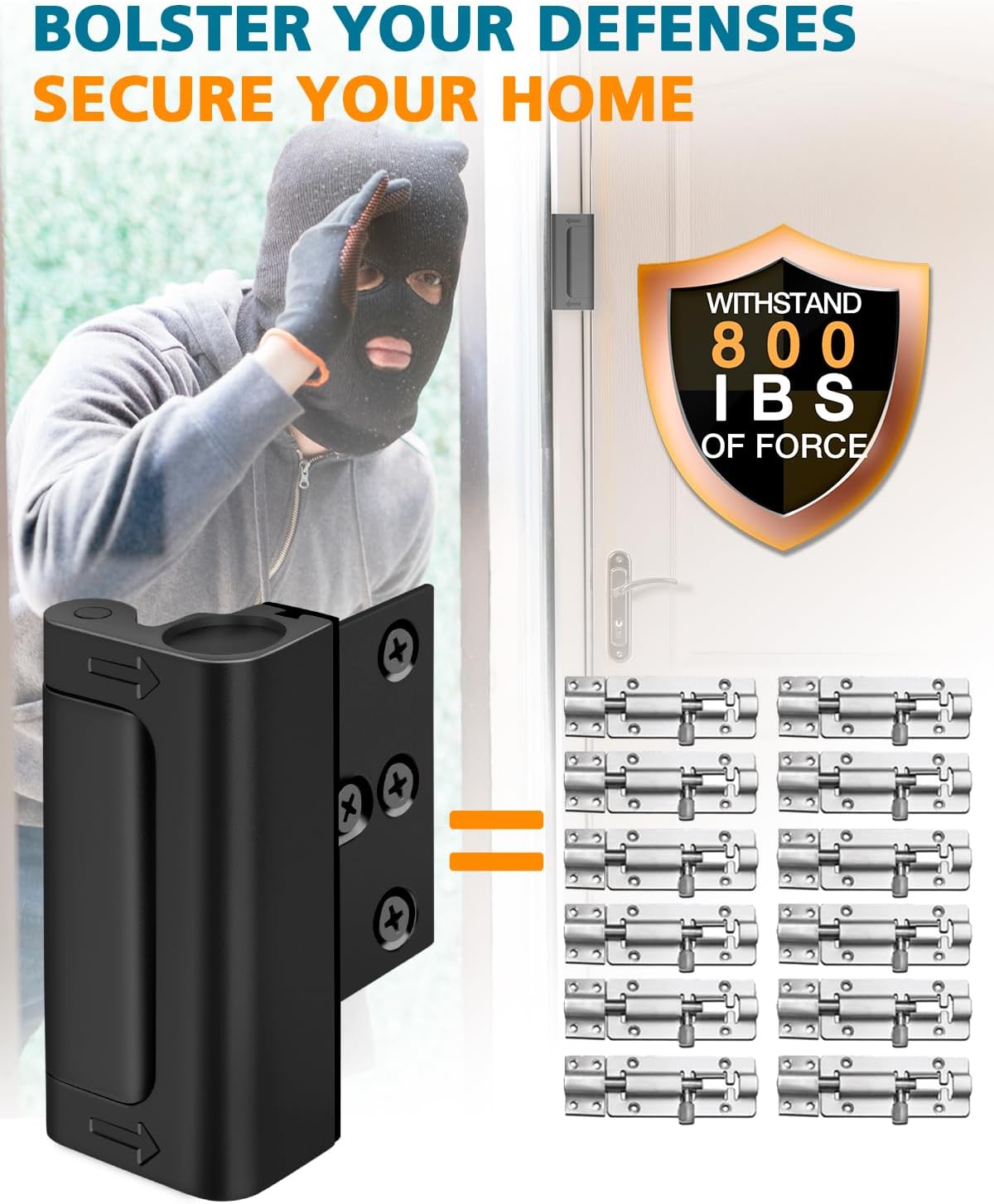 Door Lock for Front Door Kids Safety Home Security Door Reinforcement Locks