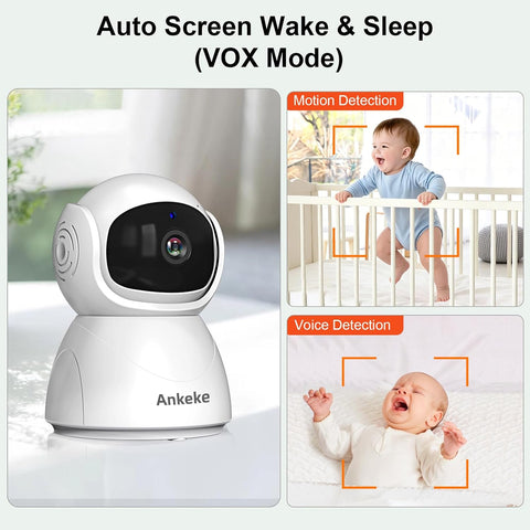 No WiFi Baby Monitor with Camera and Audio - 100H Battery