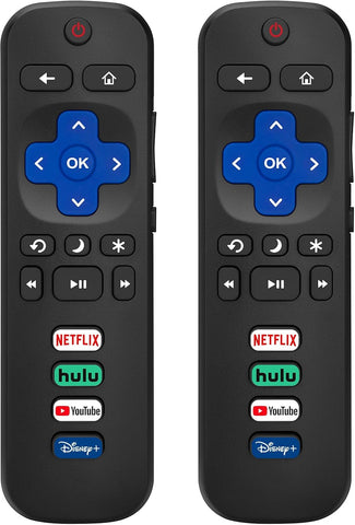 (2 Pack) Replacement Remote Control for Roku TV, for TCL Roku/Onn Roku TVs