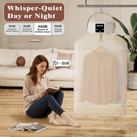 Portable Clothes Dryer, 600W Compact Foldable Mini Dryer Machine