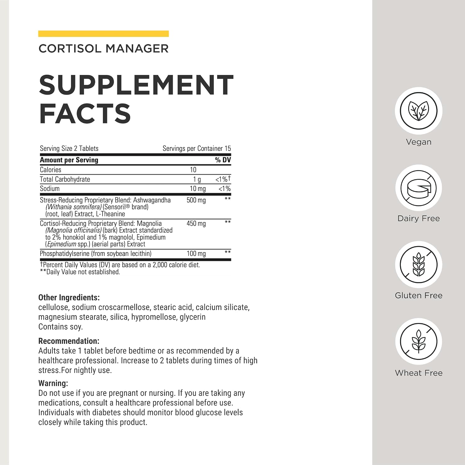 Integrative Therapeutics Cortisol Manager - Balance Cortisol & Support Relaxation for Restful Sleep* - Includes Ashwagandha & L-Theanine for Confidence with Less Stress* - 30 Tablets