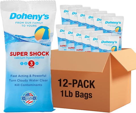 Doheny's Super Pool Shock 12 x 1 Lb Bags