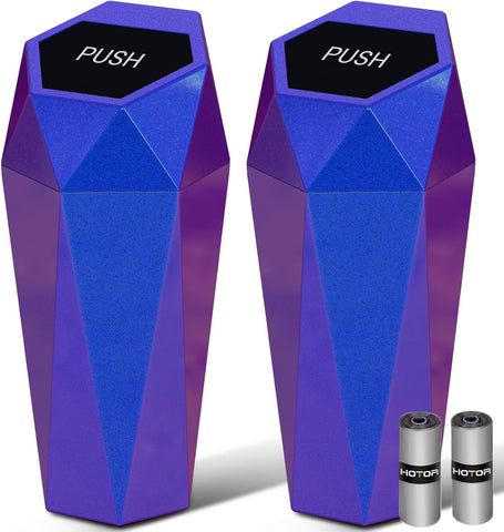 HOTOR Car Trash Can with Lid, Leakproof, Dark Grey, 2 Pack