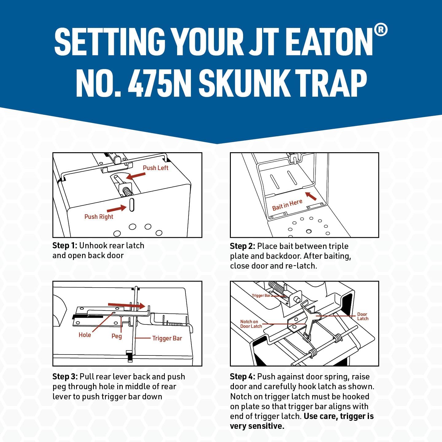 JT Eaton Answer Humane Live Catch & Release Skunk Trap, Wire Cage