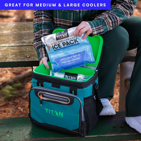 Titan Soft Gel Ice Pack, Lasts Longer Than Ice, Reusable, 2 Packs, 600g