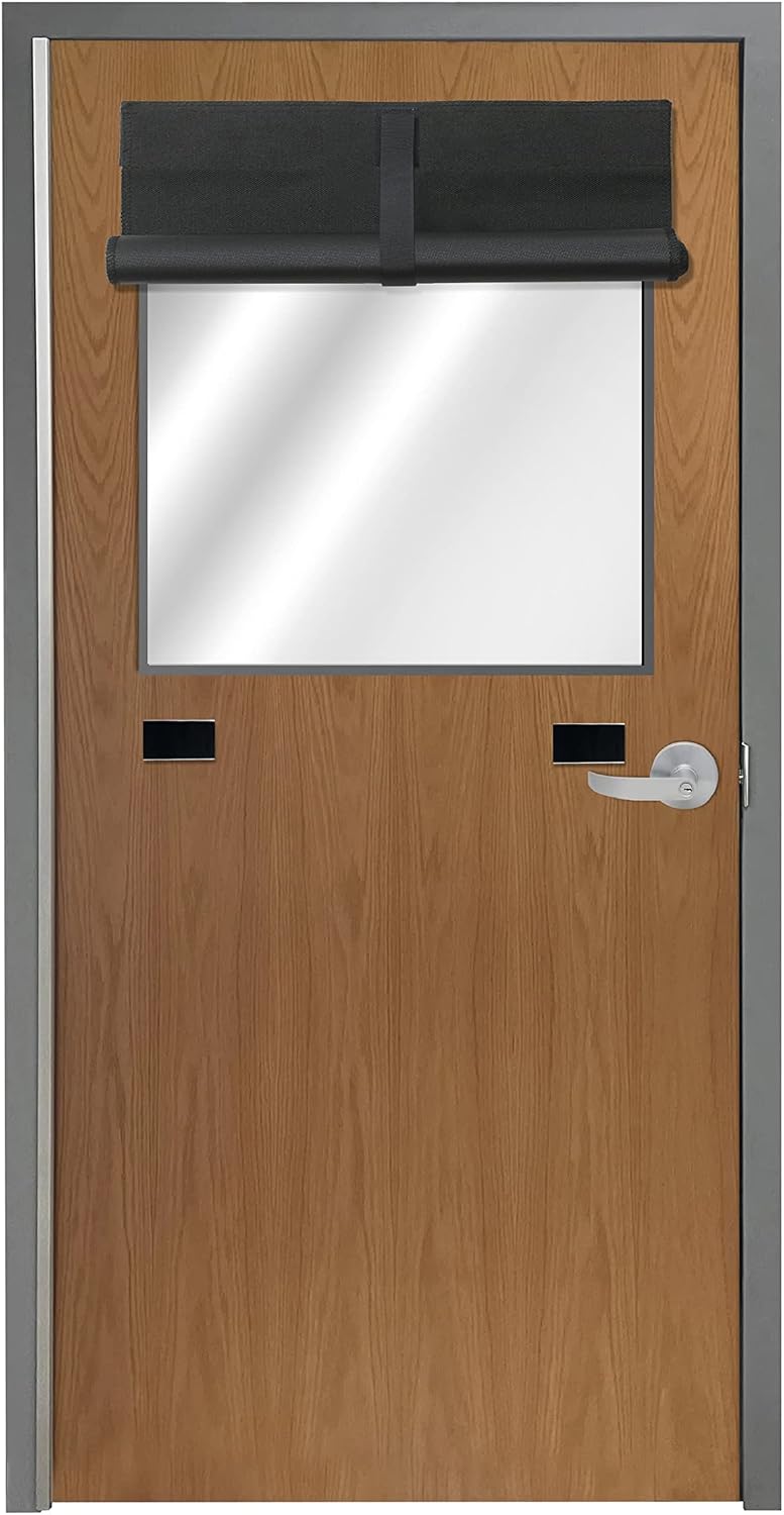 ALP® Lockdown Shades for Classroom Window & Door Coverings for School Safety in Traditional Fabric. Patented Blackout Design for Lockdowns. Custom & Standard Sizes. Made in USA (Polyester, 10" x 30")