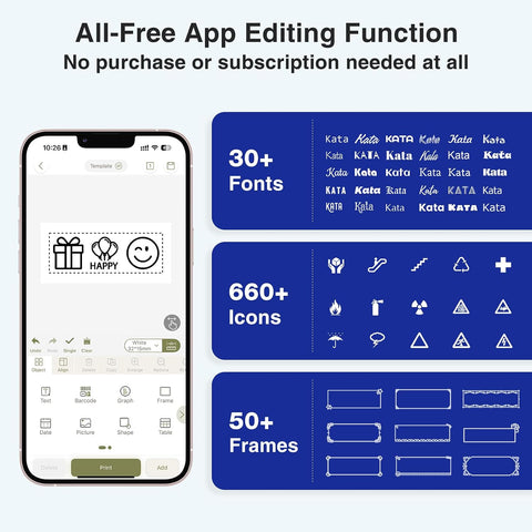 SUPVAN E11 Keyboard & Bluetooth Label Maker Machine