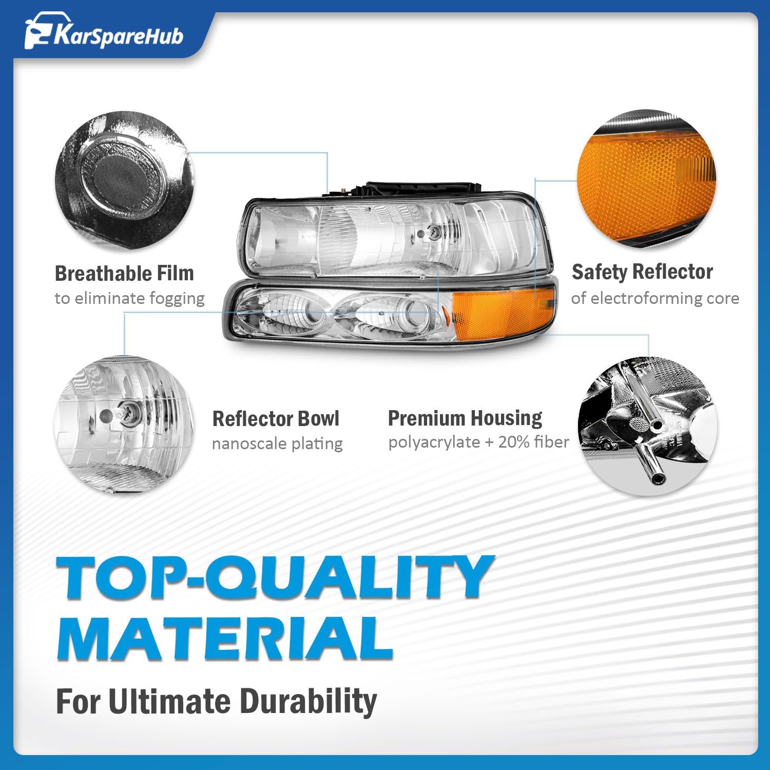 Halogen Headlights for 1999-2002 Chevy Silverado 1500 2500