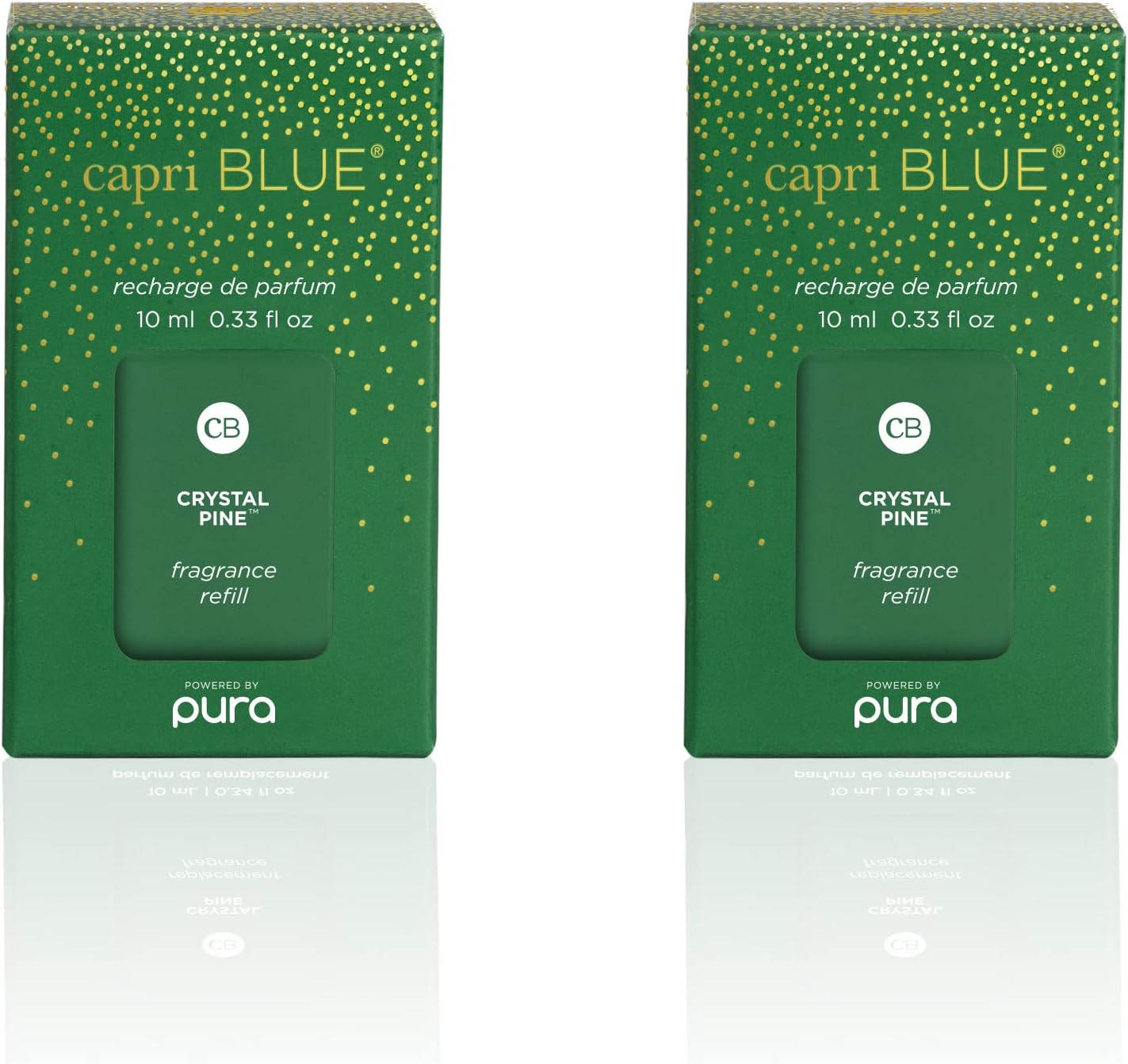 Capri Blue Pura Smart Home Plug-in Diffuser Refills – Includes 2 Capri Blue Pura Refills for Plug in Diffusers for Home - Long Lasting Luxury Scents - Crystal Pine (Pack of 2)
