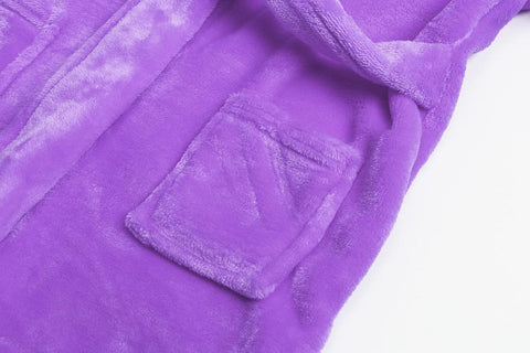 Girls Fleece Hooded Robes, Kids Soft Premium Fuzzy Bathrobe for Gifts, 2-12 Years