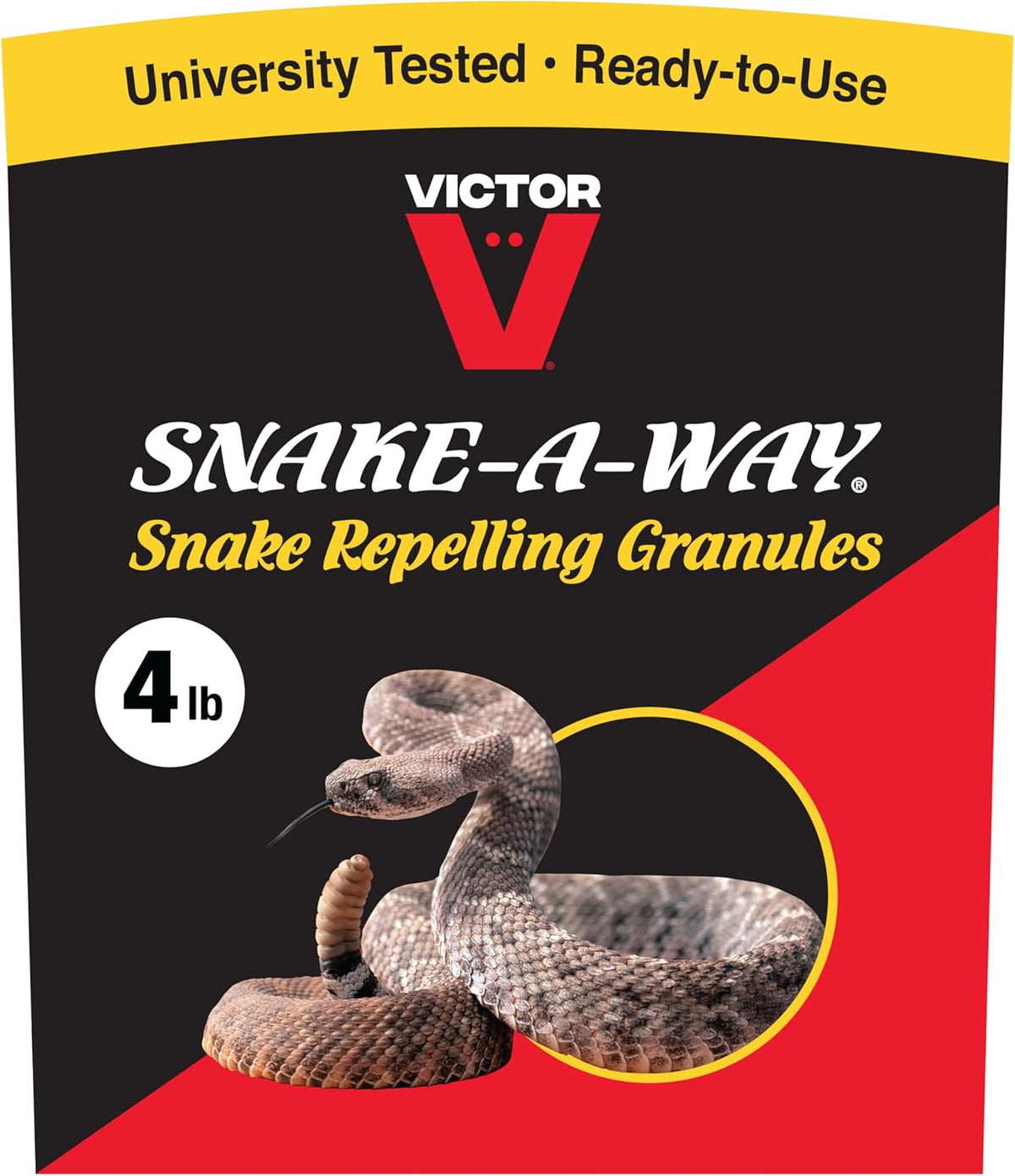 Victor Snake-A-Way Outdoor Snake Repellent Granules for Yard, 4 lb Bag