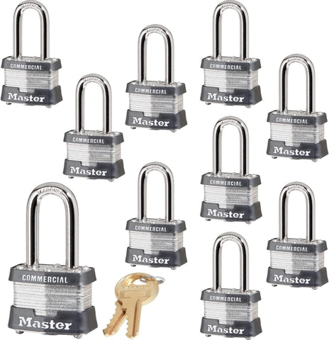 Master Lock - (6) Keyed Alike Locks w/ 12 Keys, 3NKALF-6 w/BumpStop Technologiy