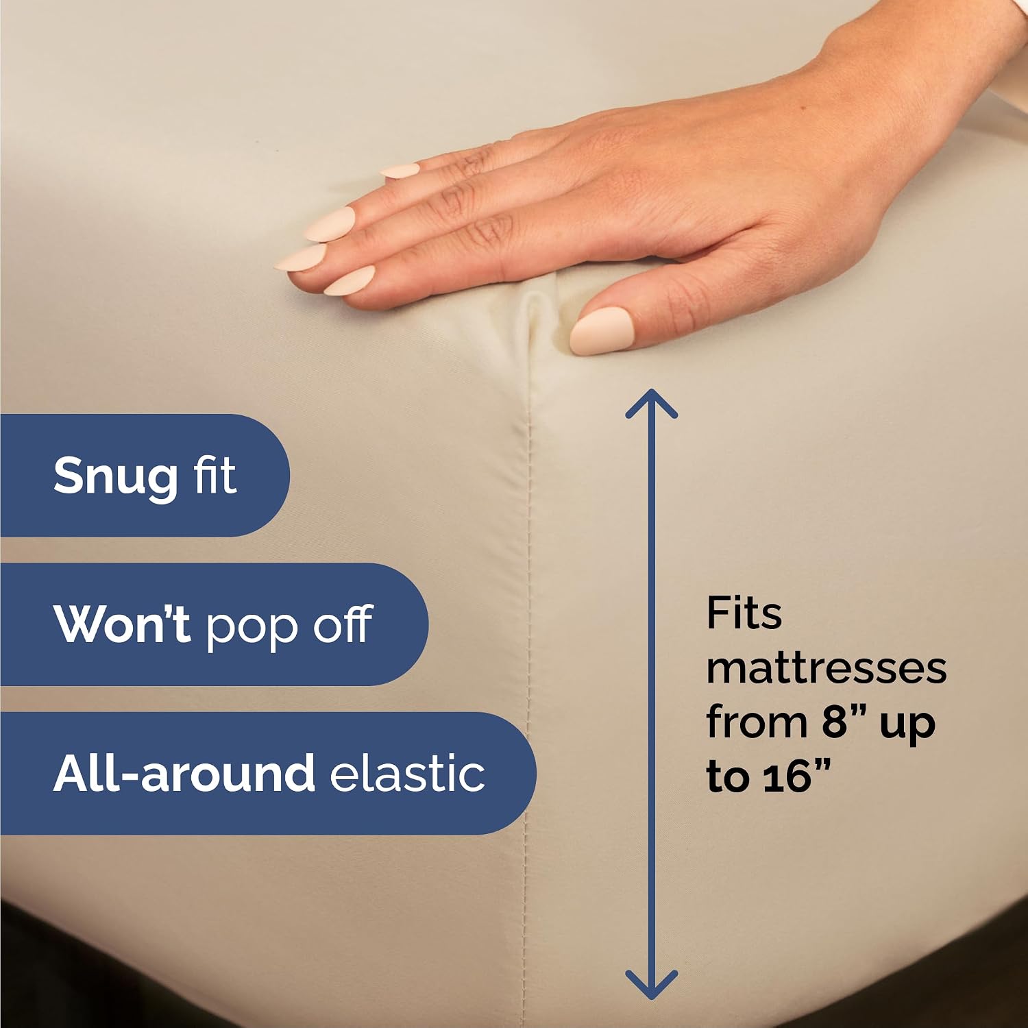 Cal King Size 4 Piece Sheet Set - Comfy Breathable & Cooling Sheets - Wheat