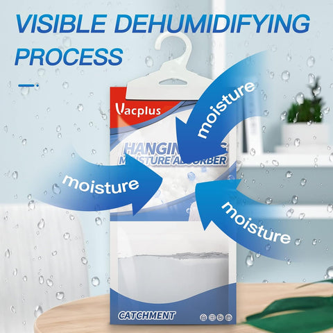 Vacplus Moisture Absorber, 9.8 OZ Hanging, Strong Absorption, Linen Scent