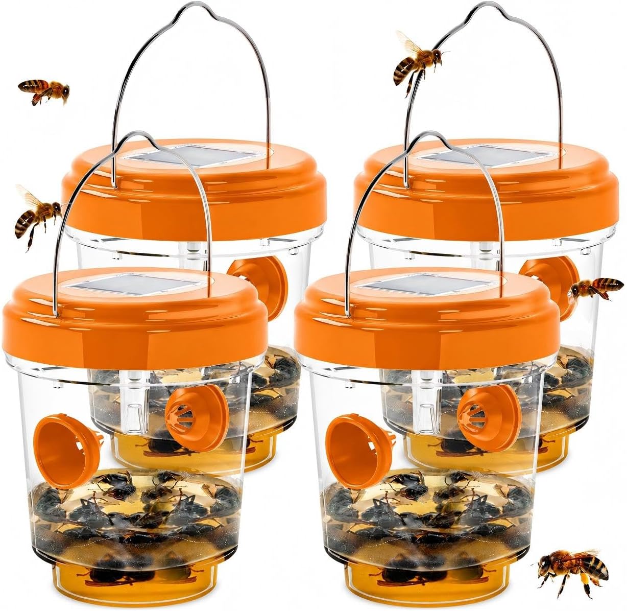 Wasp Traps Outdoor Hanging, 4 Packs
