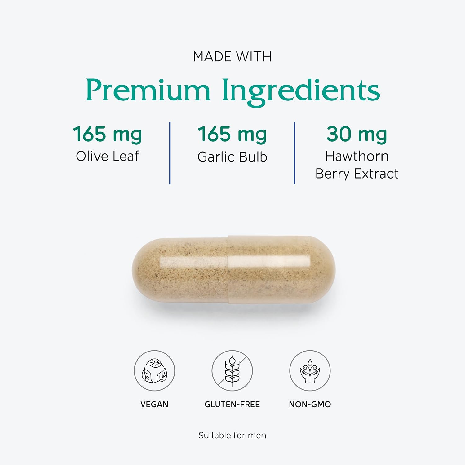 Vitanica Rauwolfia Extra, Snakeroot & Garlic, Vegan, 180 Capsules