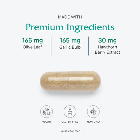 Vitanica Rauwolfia Extra, Snakeroot & Garlic, Vegan, 180 Capsules
