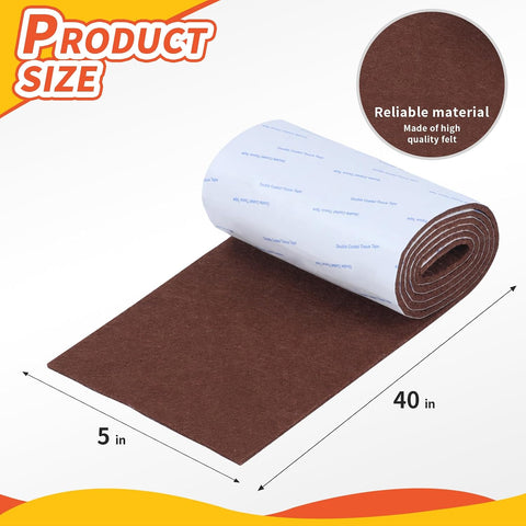 Felt Furniture Pads, 40 x 5 x 0.12 Inch Felt Strips