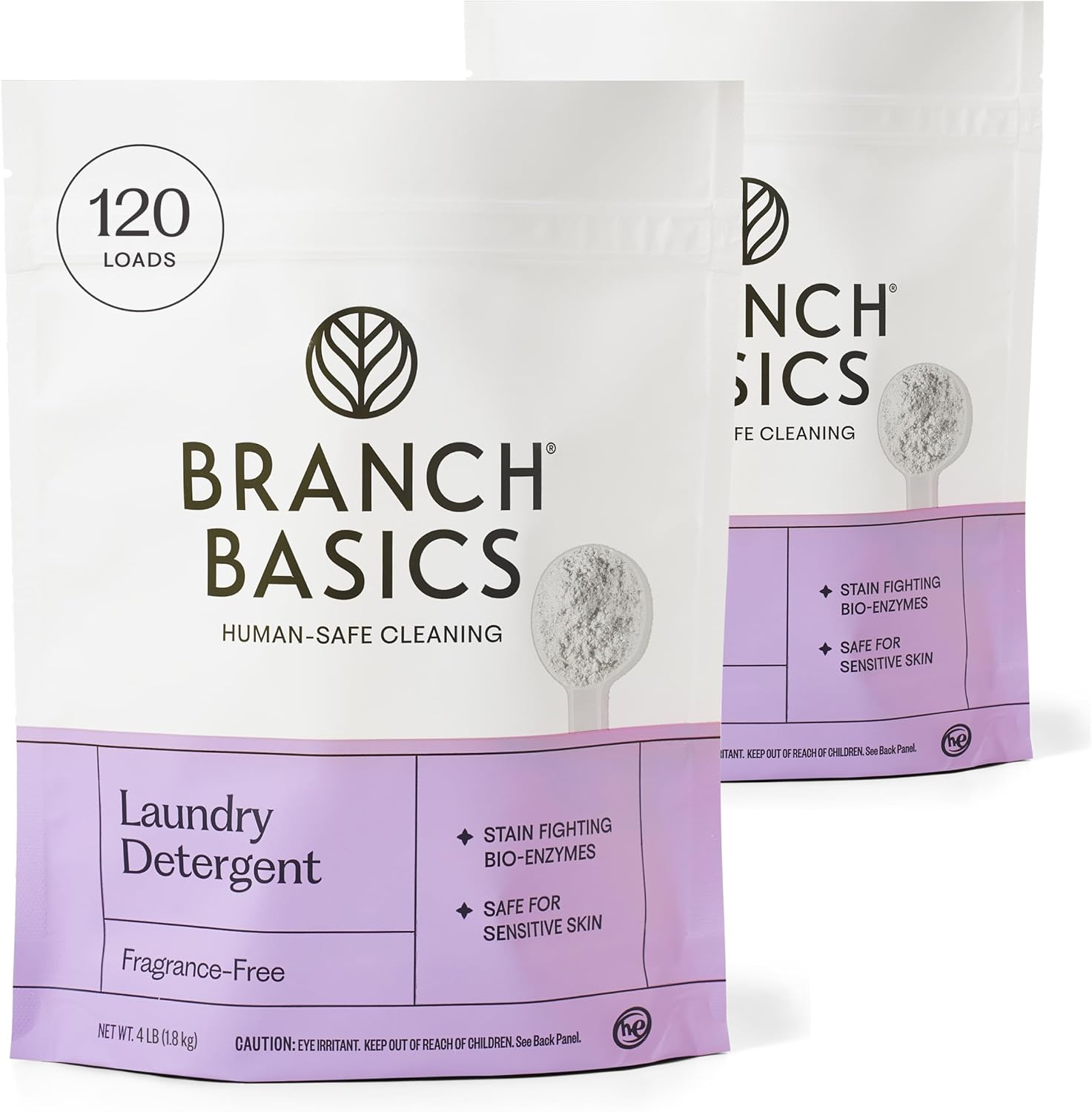 Branch Basics Laundry Detergent – 2 Pack (4lbs each) | Fragrance-Free