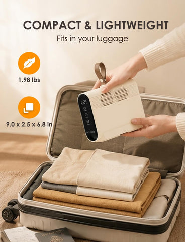 MOJOCO Travel Clothes Dryer - Global Voltage Mini Portable Dryer with Timer