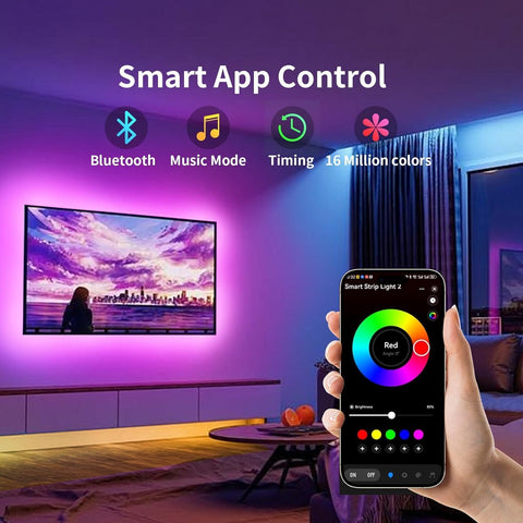 KSIPZE LED Lights for TV, 19.7ft TV led Backlight for 65-85 Inch TVs RGB TV Backlight Behind Music Sync Smart APP & Button Control TV LED Strip Lights USB Powered for Bedroom/Gaming