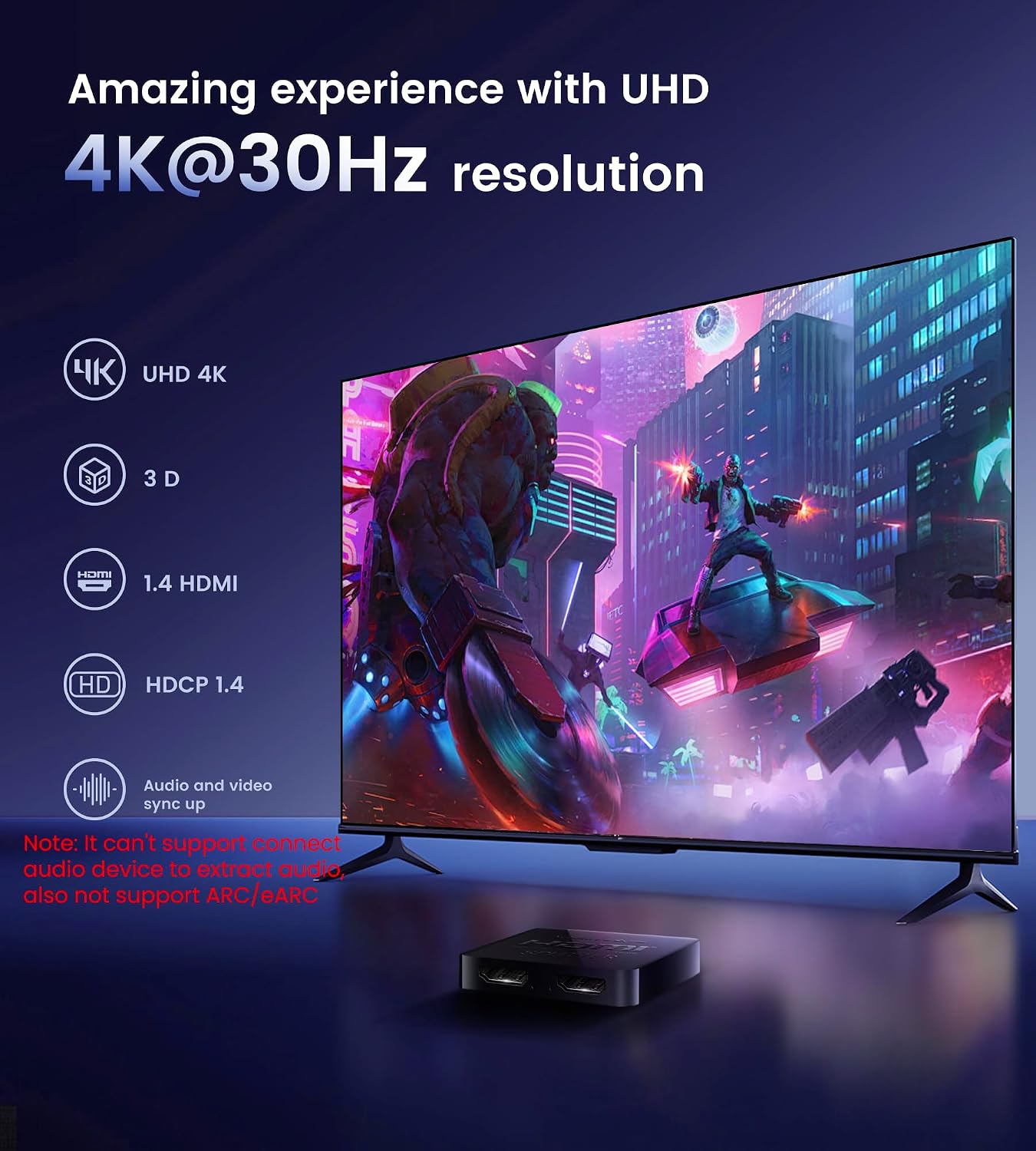 avedio links HDMI Splitter 1 in 2 Out [with 4 Ft Hdmi Cable], Mirror Only