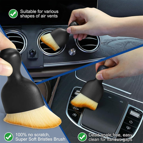 Fitosy Car Interior Duster Detail Brush Cleaning Gel Kit, Dust Remover