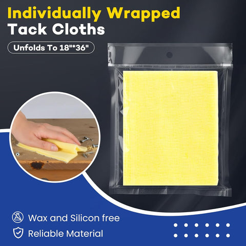 CAREGY 48Pcs Tack Cloth for Removing Dust from Woodworking