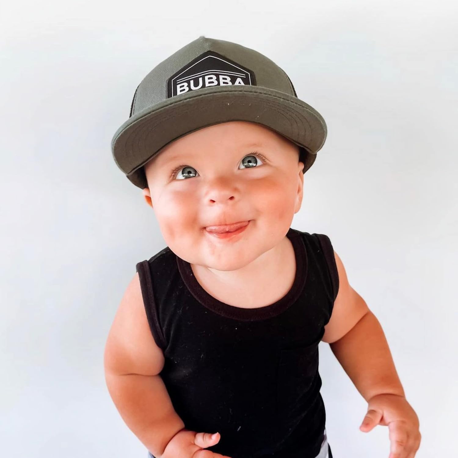 Toddler Hat - Baseball Hat - Baby Bubba Trucker Cap - Infant Newborn Youth Flat Brim Patch Sun Hat for Summer Winter