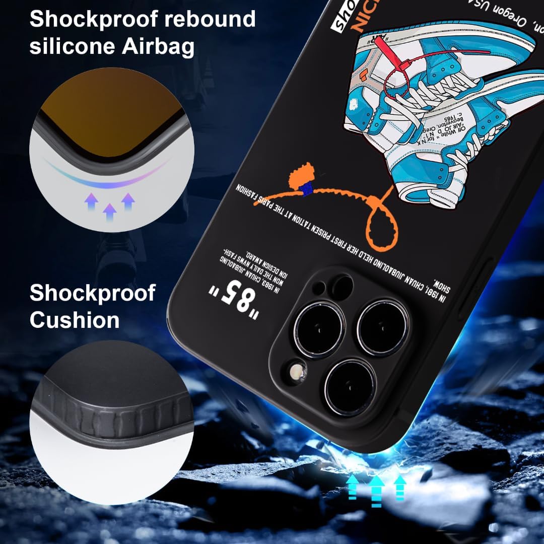 Cool Phone Case for iPhone 11 Case for Boys Men Street Design Aesthetic Shockproof Basketball Sneaker Sports Designer Cases Compatible with iPhone 11 Black