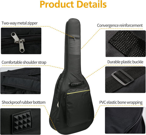 Mdvora 1/2/3 Pack Guitar Bags, 38-41 Inch Electric & Acoustic Guitar Case