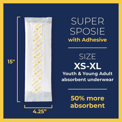 Super Sposie Max Absorbency Overnight Booster Pads, Size 5+, 64 Ct