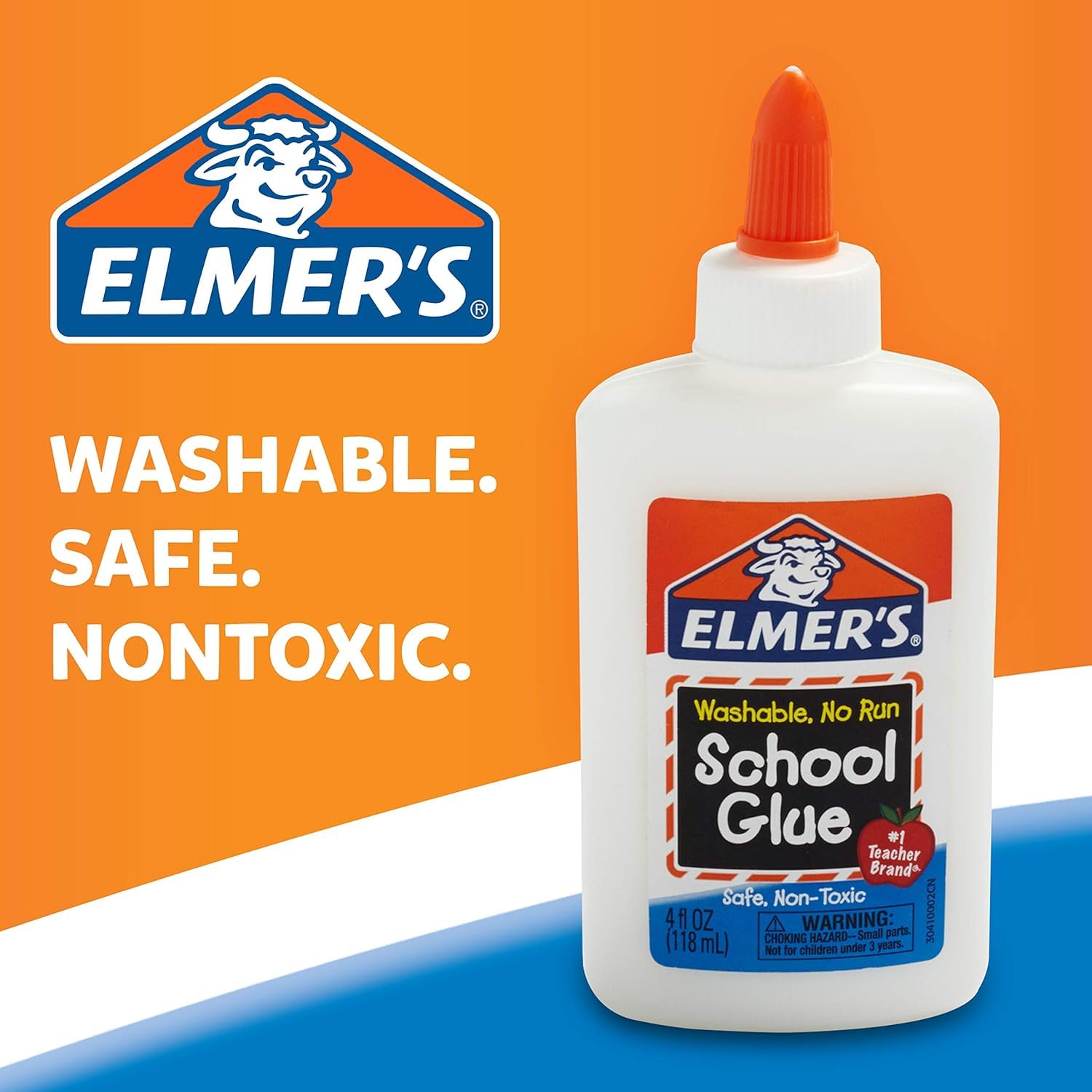 Elmer's Liquid School Glue, Slime & Craft, Safe and Non-Toxic, Washable, White, 4 Ounces Each, 12 Count - For Classroom, Home, Office, Teacher Supplies, #1 Teacher Brand